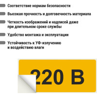 Символ 220В TDM ELECTRIC 35х100мм SQ0817-0010