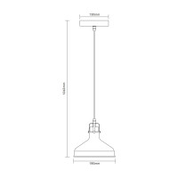 Подвесной светильник Camelion PL-425S С73 серый+медь, Amsterdam, E27, 60Вт, 230В, металл 13024