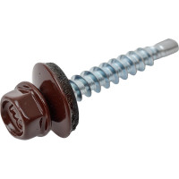 Кровельный саморез Качественный крепеж коричневый 4,8х35 200 шт 1000253 КЧ