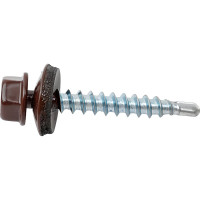 Кровельный саморез Качественный крепеж коричневый 4,8х35 200 шт 1000253 КЧ