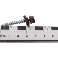 Кровельный саморез Качественный крепеж коричневый 4,8х35 200 шт 1000253 КЧ