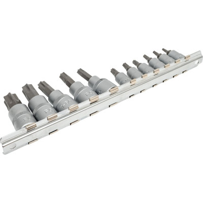 Набор бит-насадок Torx с отверстием 1/4" и 3/8", 11 шт. FORCE 2112I