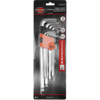 Набор Г-образных экстрадлинных ключей  1,5-10мм 9 предметов AV Steel AV-366109