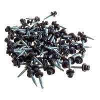 Кровельный саморез Качественный КРЕПЕЖ серый графит RAL 7024, 4.8х29 мм, 200 шт 1000697 КЧ