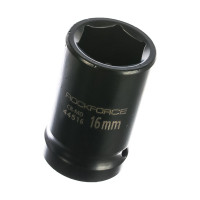Головка торцевая 6-гранная ударная 16 мм, 1/2", L=40 мм ROCKFORCE RF-44516(8001)