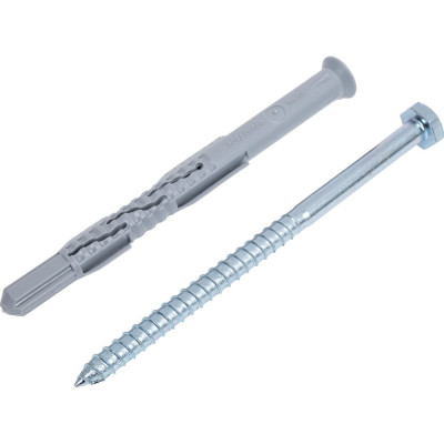 Фасадный дюбель КРЕП-КОМП KENNER Profi нейлон, шуруп под ключ 10х120 50шт фдкп10120