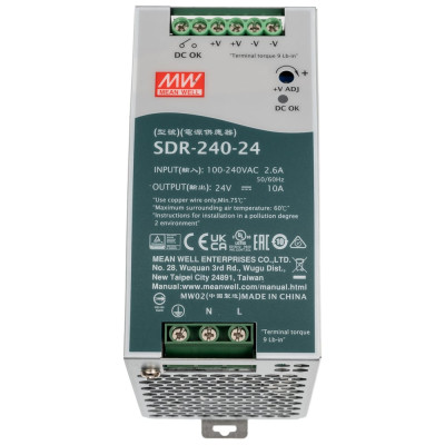 Источник питания Mean Well AC/DC SDR-240-24 Т00285470