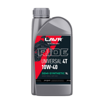 Моторное масло MOTO RIDE UNIVERSAL 4T 10W40 SM, 1 л LAVR Ln7745