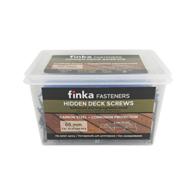 Саморезы с антикоррозийным покрытием для скрытого монтажа террас и фасадов Camo Hidden Wood Screws C4 60 mm, 700 шт. 60700C4