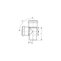 Двухраструбный тройник для наружной канализации Ostendorf 87 градусов, 160х110 мм 222420