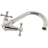 Смеситель для раковины умывальника Haiba латунный, с поворот изливом, хром HB1219