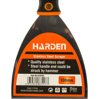 Шпательная лопатка HARDEN профессиональная усиленная из нержавеющей стали, 100 мм. 620204