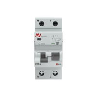 Дифференциальный автомат EKF DVA-6 1P+N 10А 30мА 6кА AVERES rcbo6-1pn-10B-30-a-av