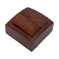 Выключатель NILSON 2ОП орех Themis wood 26271003