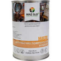 Масло для рабочих поверхностей и мебели MAZ-SLO цвет Тик 1 л 8075222