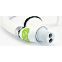 Смеситель для мойки Juguni Luxe одноручный, с поворотным изливом, картридж 40 мм, белый 0402.449