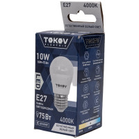 Светодиодная лампа TOKOV ELECTRIC 10Вт G45 4000К Е27 176-264В TKE-G45-E27-10-4K