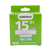 Светодиодная лампа GENERICA T80 таблетка 15Вт 230В 6500К GX53 LL-T80-15-230-65-GX53-G