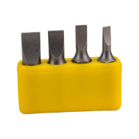 Набор бит шлицевых SL 4 шт, SL3-SL6.5, 1/4" 10106004S AIST 00-00025983