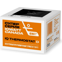 Терморегулятор для теплого пола IQWATT IQ THERMOSTAT D Wi-Fi с Wi-Fi, программируемый, черный 420