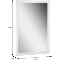 Настенное зеркало Мебелик BeautyStyle 11 белый, 118х60.6 см 7826