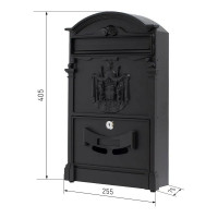 Почтовый ящик Аллюр №4010 черный 12973
