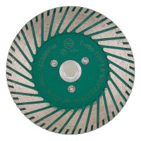 Диск алмазный отрезной турбо duplex с фланцем 125x1.8/2.8x8/25хМ14/22.23 мм Strong СТД-17000125