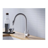 Logic Кухонный смеситель с вытягивающимся изливом, белый Dorff D3007533