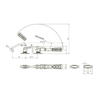 Натяжная защелка KUKAMET чёрная, усилие 255 кг B413-3