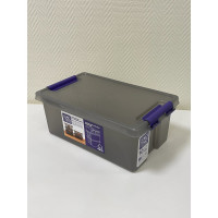Ящик п/п Rox Box 400х235х155 10л. с крышкой на клипсах, цв. прозрачно-серый 28550