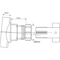 Врезка в трубу McAlpine 110-50 диаметр врезки 57 мм, черный BOSSCONN110-50-BL