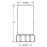 Трубный компрессионный переходник McAlpine Дн=50мм х Ду=40мм., белый 5040J-WH