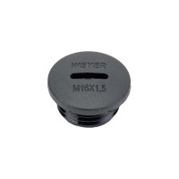 Заглушка отверстия WEYER DPK-M16B - заглушка под плоскую отвертку, нар. M16x1.5 PARLMU WE6800200
