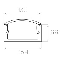 Комплект алюминиевого профиля LEDCRAFT с экраном и заглушками LC-LP0716M16-1 1638000003