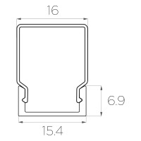 Комплект алюминиевого профиля LEDCRAFT с экраном и заглушками LC-LP0716M1716-1 1638000004