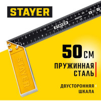 Столярный угольник STAYER 500 мм, со стальным полотном 3430-50