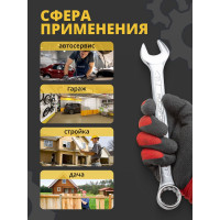 Комбинированный ключ Rockforce 12-гранный прямой 23мм RF-75523(848)