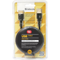 USB кабель Defender USB02-06PRO USB2.0 AM-AF, 1.8м 87429
