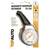 Шинный манометр TopAuto пластиковый корпус ТОП АВТО ТА-202 14131