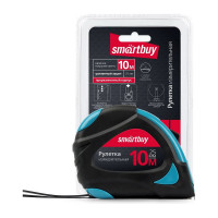 Измерительная рулетка Smartbuy 10мх25мм, прорезиненный корпус, 2 фиксатора, усиленный зацеп SBT-MTP-1025P2