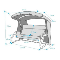Садовые качели Удачная Мебель Мерида Премиум цвет зеленые A56G.334