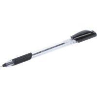 Ручка шариковая масляная с грипом Extra Glide GT BRAUBERG, ЧЕРНАЯ, трехгранная, 0,7 мм, линия 0,35 мм 12 шт 142919