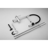 Cмеситель для кухонной мойки ROSE гибкий излив, магнит вставка, под фильтр, хром R958