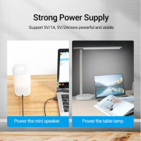 Кабель VENTION USB AM/DC-jack 3.5мм M - 1м Чёрный CEXBF