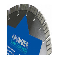 Алмазный сегментный диск по армированному бетону Kronger 400 x 15 x 25.4 мм Laser Concrete B200400C