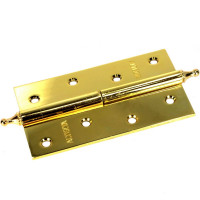 Петля Левша ALTEZTA 1007 120х75х2,5 мм, накладная, с короной, золото, левая У1-7680.Зл