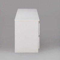 Тумба для ТВ Гуд ЛАКК КАСТОР 4 ящика, 129x39x54 см, белая 2.03.03.100.1