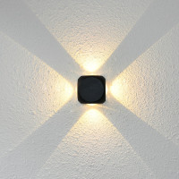 Настенный накладной светильник duwi NUOVO LED 4Вт ABS пластик 3000К IP 54 черный 4 луча 24788 7