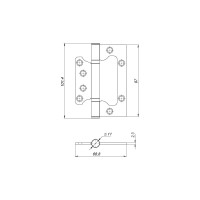 Универсальная петля AJAX без врезки IN4000W BL (100/P-2B 100x2,3) черный 45305
