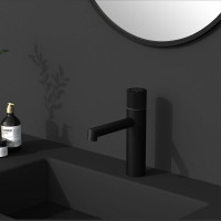 Смеситель для раковины VINCEA Desire черный VBF-1D3MB